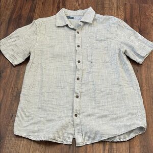 Old Navy Men's Striped Short Sleeve Button Down Shirt